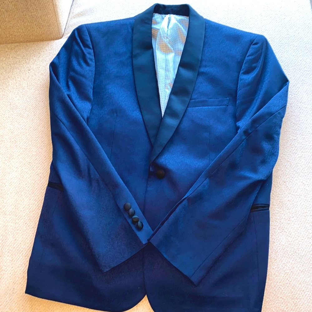 Zenbriele Navy & Black Tuxedo Blazer 🍸- GROOM. Size R42. Excellent Condition